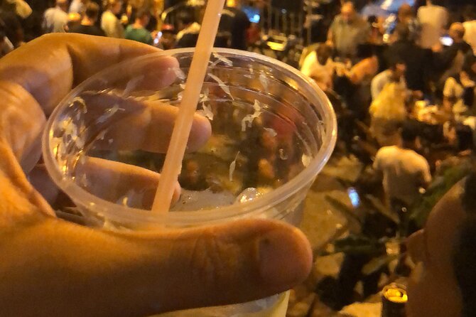 Live Samba Night at Pedra do Sal - The welcome drink, plus what you can buy on-site