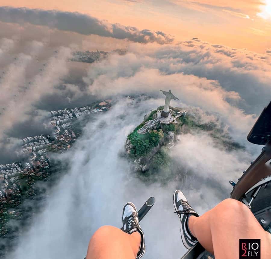 Rio de Janeiro Helicopter Tour | DOORS OFF - Christ the Redeemer on Corcovado: The Main Photo Moment
