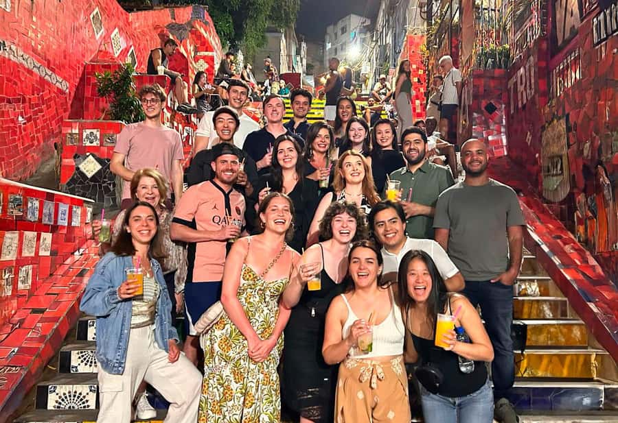 Rio: Pub Crawl in Lapa with Cachaça Tasting and Live Samba - Arcos da Lapa and the free caipirinha: snacks, photos, and street-level Rio