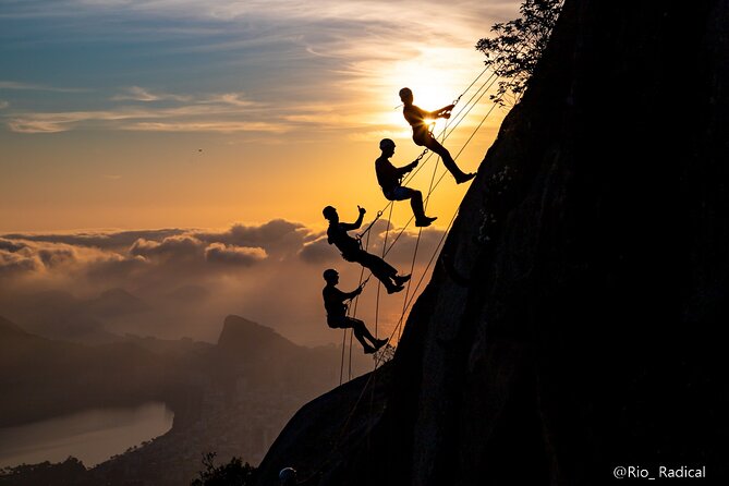 Trail and Rappel on Morro Dois Irmãos - Rappelling on the Top: Safety Gear, Clear Instructions, and Photo Time
